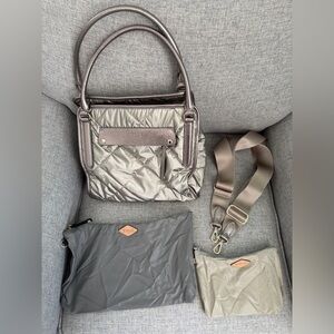 EEUC MZ Wallace Quartz Pearl Metallic Small Madison Shopper